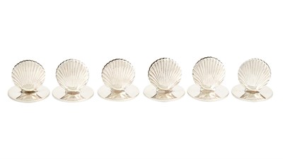 Lot 747 - Set of Six Tiffany & Co. Sterling Silver Place Card Holders