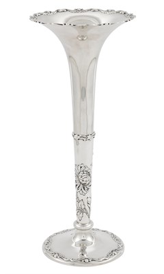 Lot 1250 - American Sterling Silver Trumpet Vase