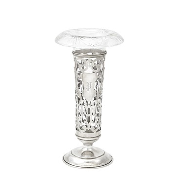 Lot 270 - International Silver Co. Sterling Silver and Glass Vase