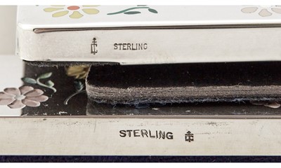 Lot 194 - Two American Sterling Silver and Enamel Picture Frames