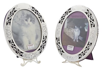Lot 706 - Pair of Similar American Sterling Silver Picture Frames