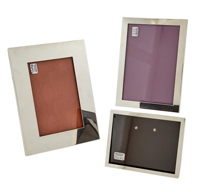 Lot 651 - Three Graduated American Sterling Silver Picture Frames