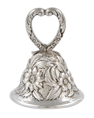 Lot 1264 - S. Kirk & Son Sterling Silver Floral Repousse Table Bell