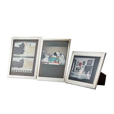 Lot 202 - Three Graduated Sterling Silver Picture Frames