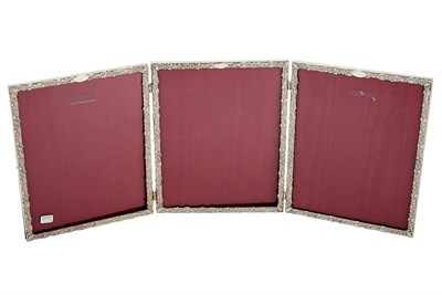 Lot 702 - Sterling Silver Triple Picture Frame