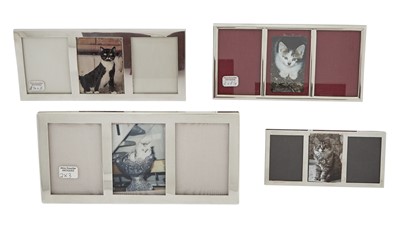 Lot 130 - Four American Sterling Silver Triple Picture Frames