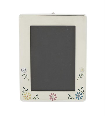 Lot 623 - American Sterling Silver and Enamel Picture Frame