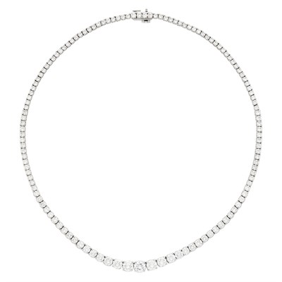 Lot 78 - Platinum and Diamond Necklace