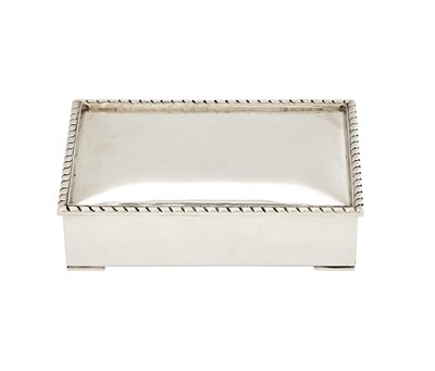 Lot 739 - Sterling Silver Table Cigarette Box