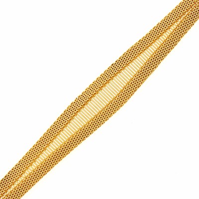 Lot 1167 - Gold Wire Mesh Bracelet