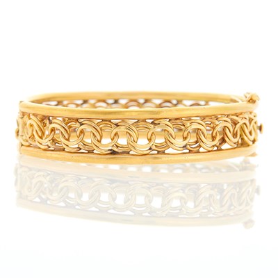 Lot 1157 - Gold Bangle Bracelet