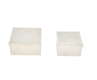 Lot 639 - Graduated Pair of American Sterling Silver Jewelry Boxes