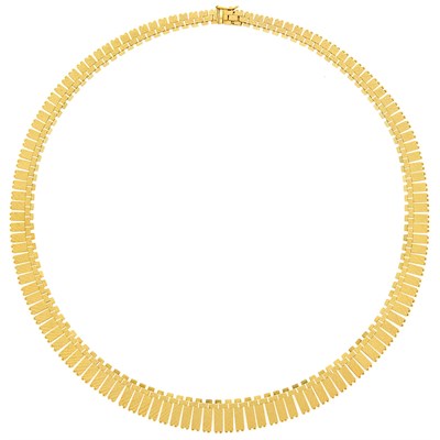 Lot 1183 - Gold Fringe Necklace