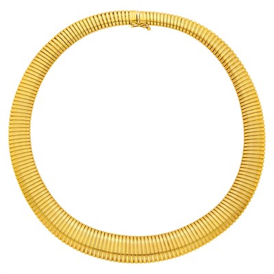 Lot 106 - Gold Snake Link Necklace