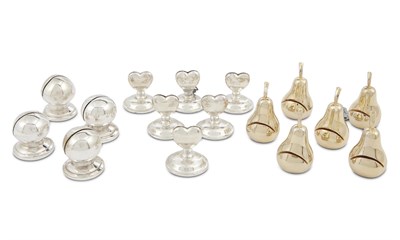Lot 1058 - Group of Silver Plated and Gilt Metal Place Card Holders