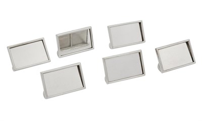 Lot 657 - Set of Six Sterling Silver Placecard Holders