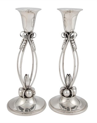 Lot 1321 - Pair of American Sterling Silver Candlesticks