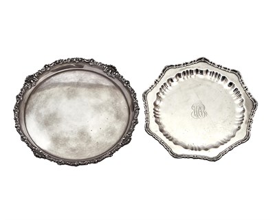 Lot 253 - Two American Sterling Silver Circular Trays...