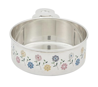 Lot 619 - American Sterling Silver and Enamel Child's Porringer