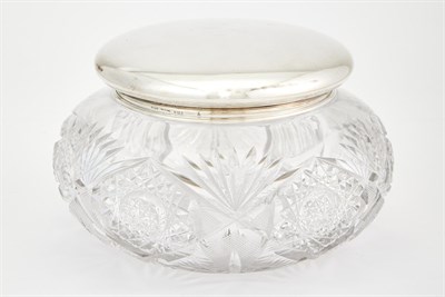 Lot 678 - Gorham Sterling Silver and Cut Glass Large Dresser Jar