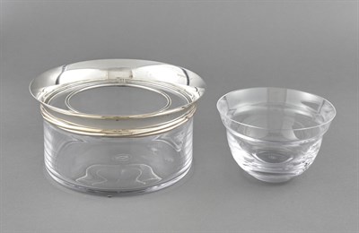Lot 1063 - Cased Cartier Sterling Silver and Glass Caviar Bowl