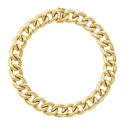 Lot 11 - Gold Oval Link Necklace