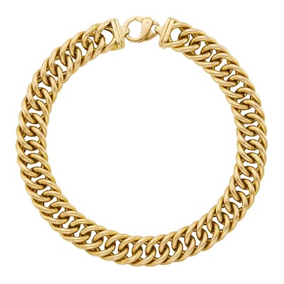 Lot 21 - Gold Oval Link Necklace