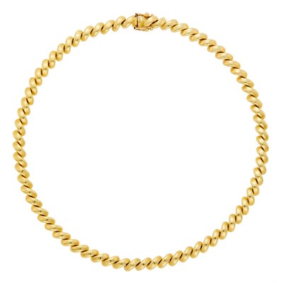 Lot 2014 - Tiffany & Co. Gold San Marco Link Necklace