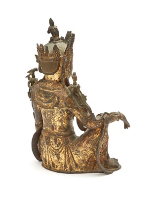 Lot 533 - A Chinese Parcel Gilt Bronze Figure of Guanyin