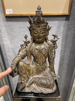 Lot 62 - A Chinese Parcel Gilt Bronze Figure of Guanyin