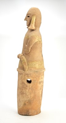 Lot 71 - A Japanese Haniwa Pottery Figure of a Warrior