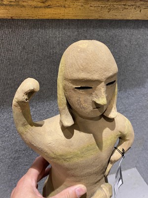 Lot 71 - A Japanese Haniwa Pottery Figure of a Warrior