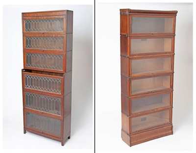 Lot 181 - Two Oak and Glass Six Stack Lawyers Bookcases