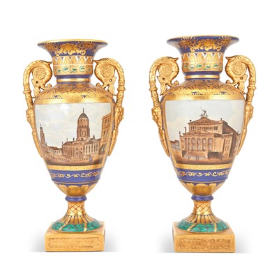Lot 278 - Pair of  Sèvres Style Porcelain Vases