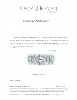 Lot 221 - Oscar Heyman & Brothers Platinum and Diamond Bracelet
