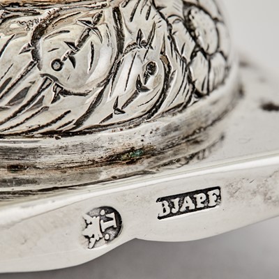 Lot 220 - Two Portuguese Silver Figural Toothpick Holders