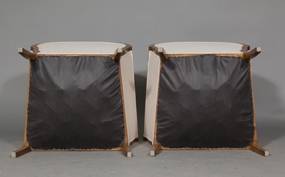 Lot 520 - Pair of Swedish Art Deco Upholstered Birch Armchairs