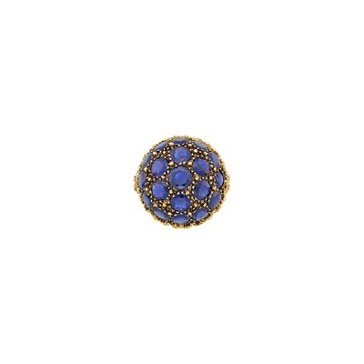 Lot 154 - Buccellati Gold and Sapphire Dome Ring