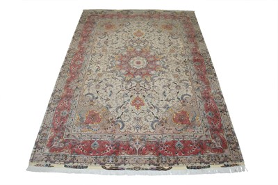 Lot 239 - Kurkwool and Silk Tabriz Carpet