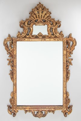 Lot 217 - Italian Rococo Style Giltwood Mirror