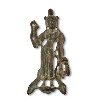 Lot 513 - A Chinese Bronze Votive Figure of Guanyin
