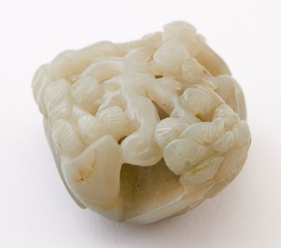 Lot 2 - A Chinese Celadon Jade Carving of a Goose