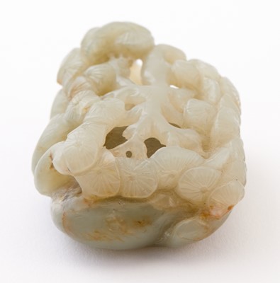 Lot 2 - A Chinese Celadon Jade Carving of a Goose