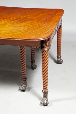Lot 138 - Regency Mahogany, Part-Ebonized and Gilt-Bronze Mounted Extension Dining Table