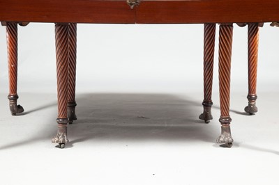 Lot 138 - Regency Mahogany, Part-Ebonized and Gilt-Bronze Mounted Extension Dining Table