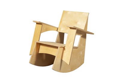 Lot 62 - Modernist Pine "F2" Rocking Chair