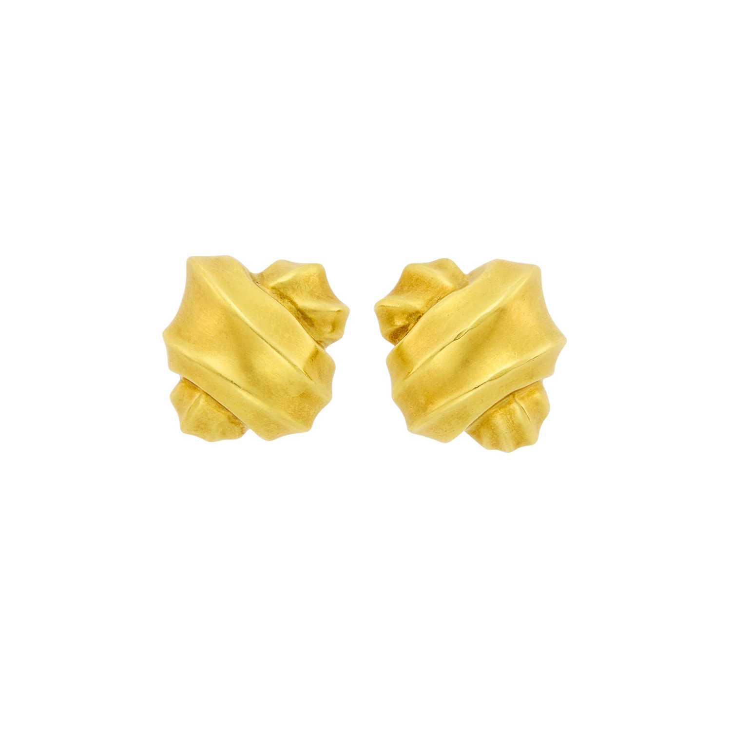 Lot 143 - Angela Cummings Pair of Gold Earclips