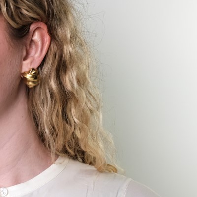 Lot 143 - Angela Cummings Pair of Gold Earclips