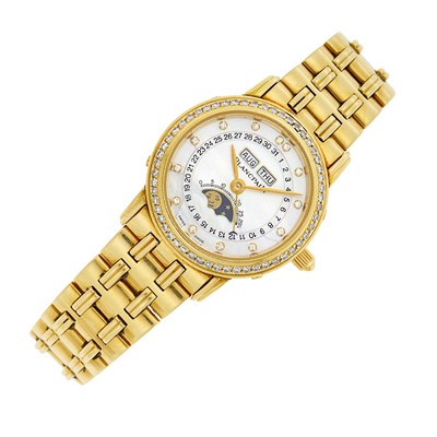 Lot 48 - Blancpain Gold and Diamond 'Villeret' Wristwatch