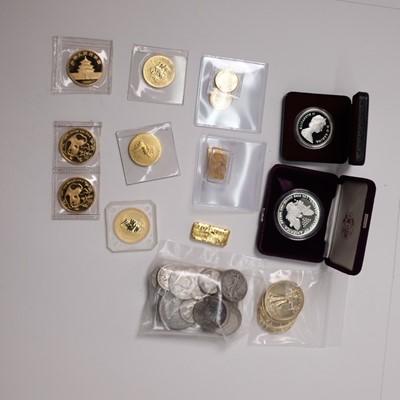 Lot 2096 - Group of United States, Foreign and Commemorative Gold, Silver, Clad and Metal Coins